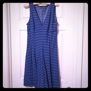 Blue striped dress